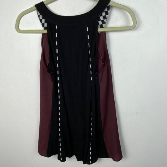 Anthropologie Ranna Gill Embroidered Halter Top Size Small Maroon Burgundy Boho - Picture 10 of 12